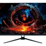 Monitor curvo TEROS TE-3251S, 31.5" 2K QHD VA, 75 Hz, 1 ms, HDMI, DP, USB